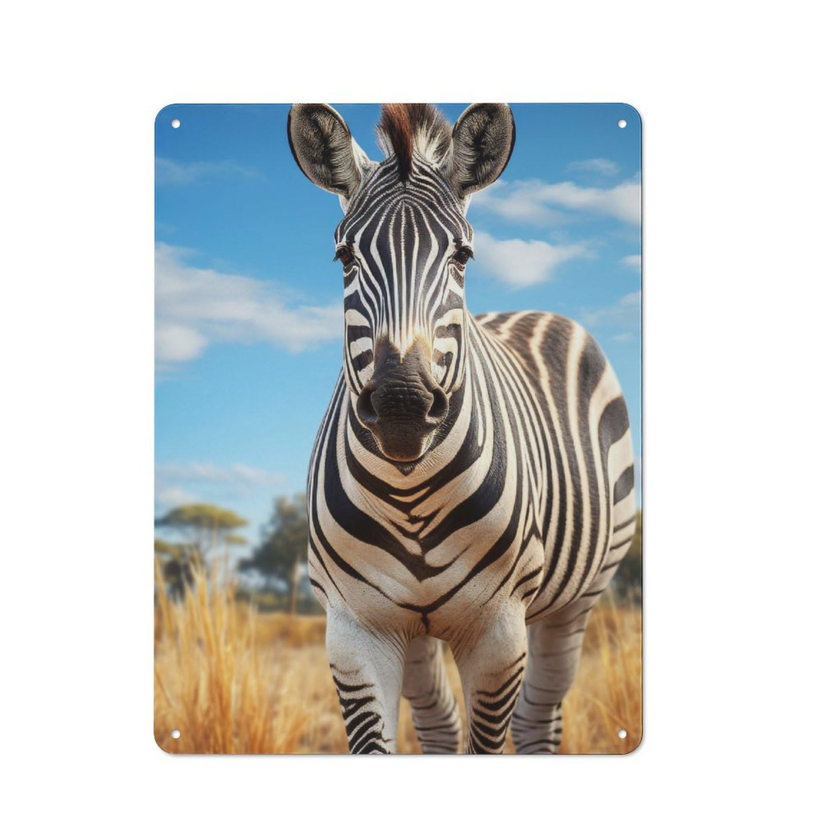 Classic Zebra Tin Sign 40x30cm, Classic Pub Decor for Cafe, Pub, Workshop Or Home Bar, Small Accent for Blank Walls