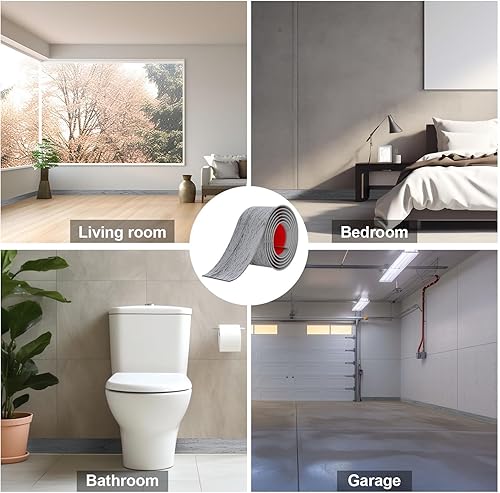 Miniatura 5 de Jaspond Moldura flexible para zócalo, 4 pulgadas de ancho x 20 pies de largo, base de pared de vinilo autoadhesivo, base de pared de goma para