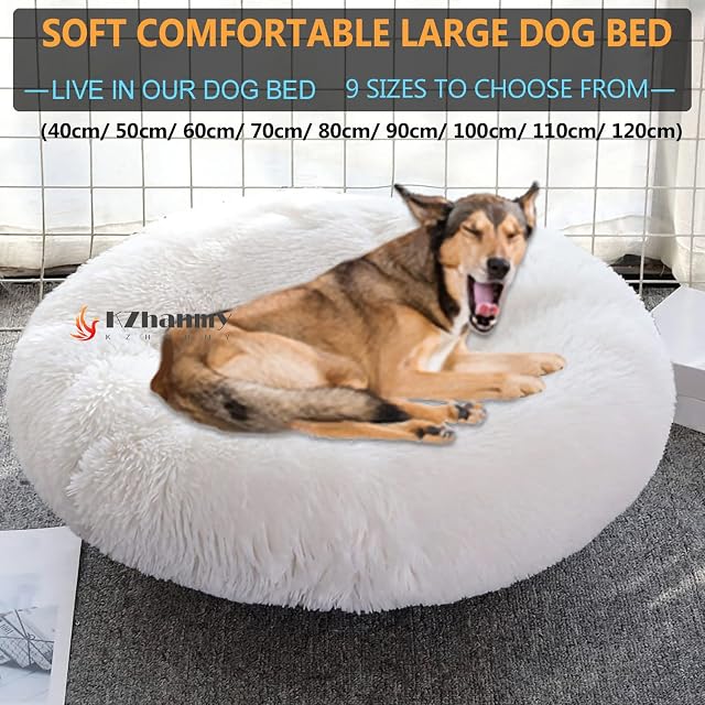 Foto 2 de 7 de KZhanmy Cama de Perros Gatos Grande Pequeño,Cama de Mascotas Calentito Mullida Felpa Cojin Redonda…