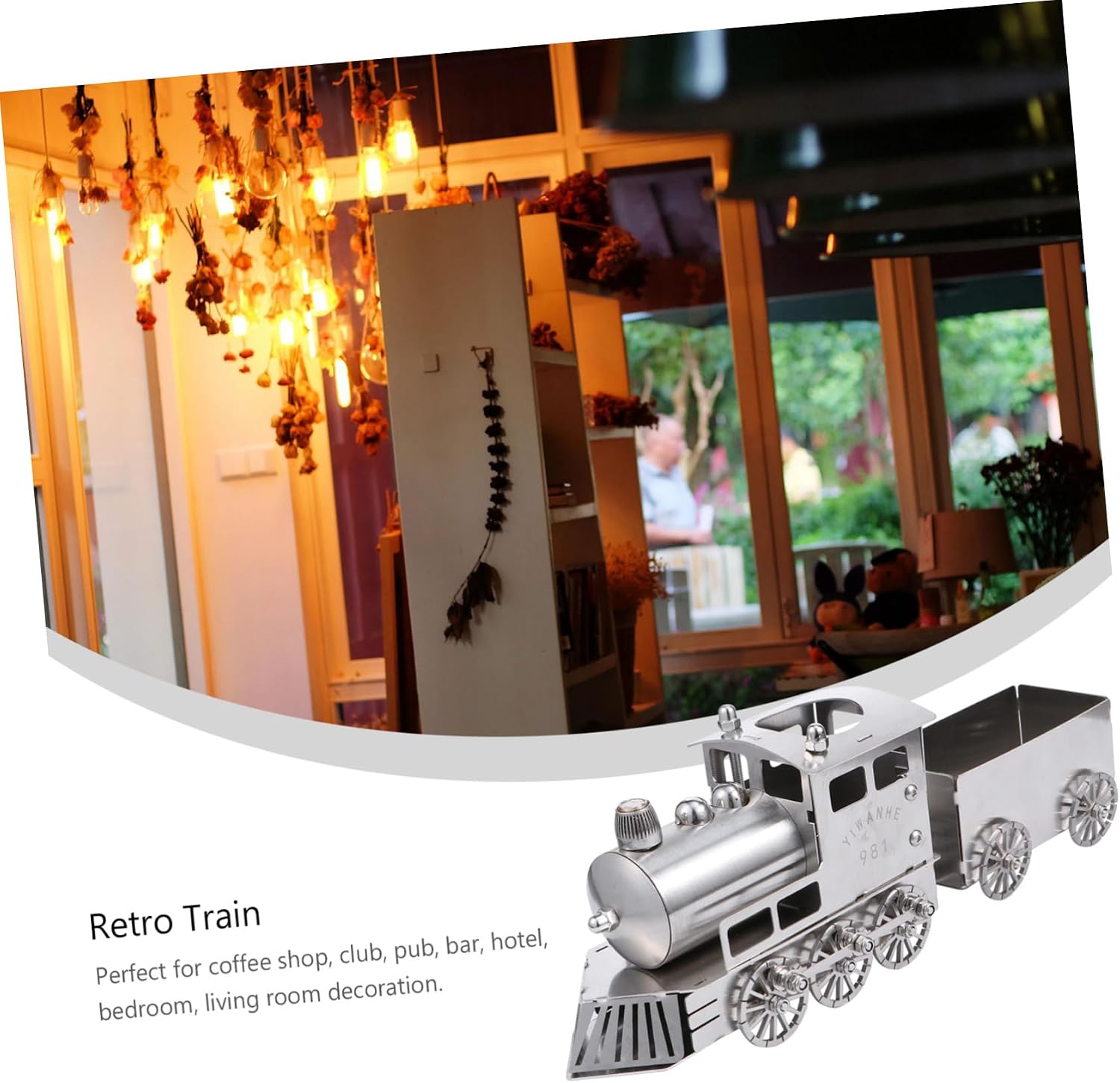 ibasenice Unicorn Locomotive Ornaments Steam Train Model Industrial Decor Train Toy Steam for Decor Display