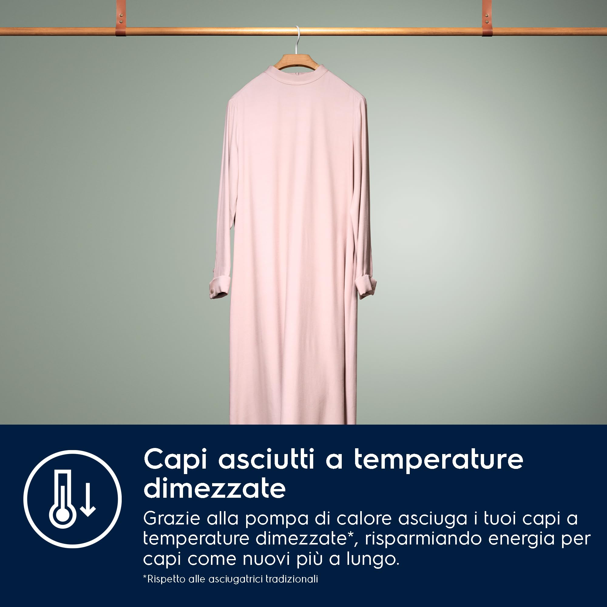 Electrolux PerfectCare 700 Asciugatrice 8Kg, EW7HA482, Classe A++, Pompa di Calore, GentleCare inverter, Sistema EcoFlow, 850x596x638 mm, Bianco