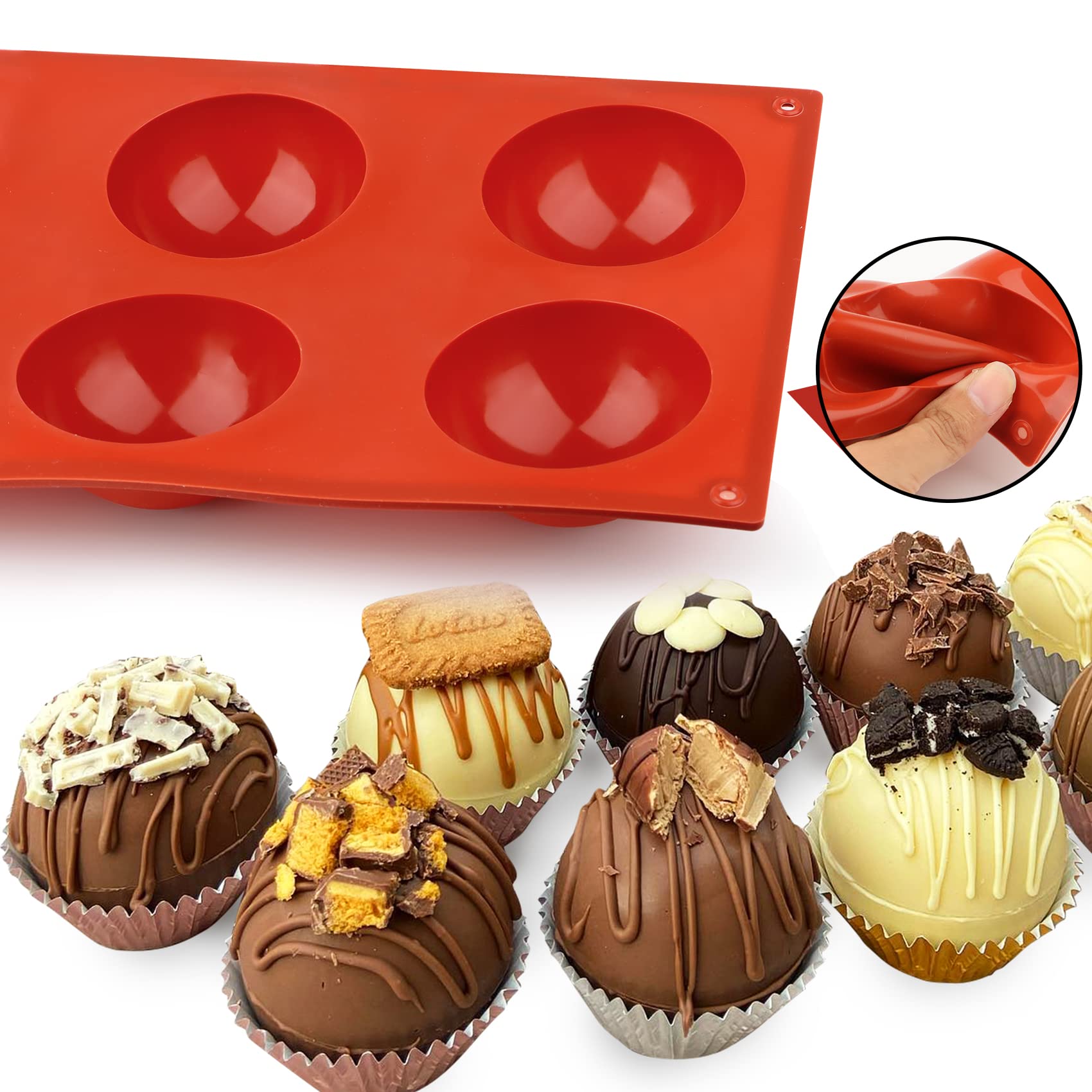 Easter Egg Silicone Chocolate Mould Large 6-Cavity Egg