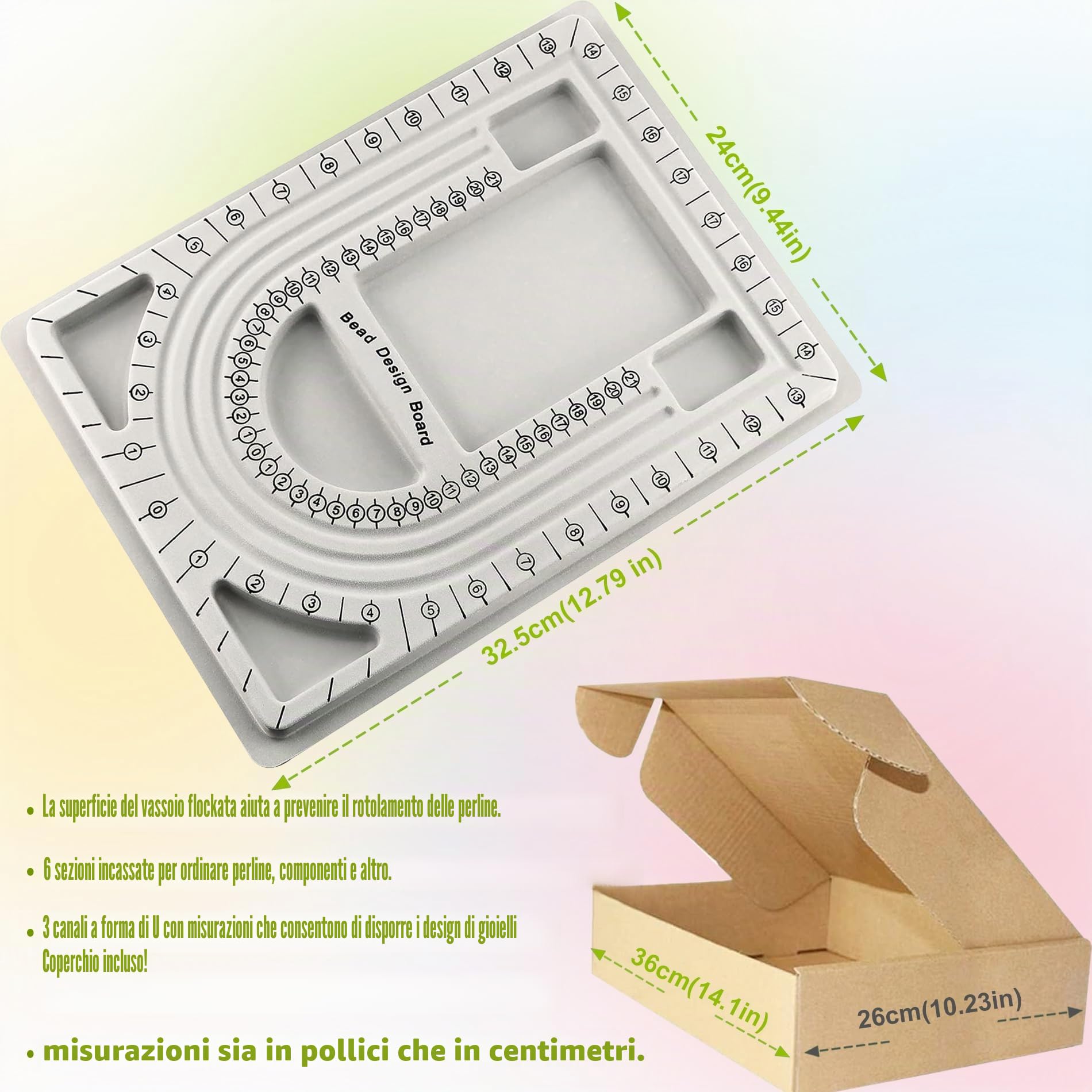 EuTengHao Design con perline tappetini con paletta per perline morbido e stabile tappetino per perline gioielli stringa aghi per perline vassoio organizer per gioielli fai da te creazione di