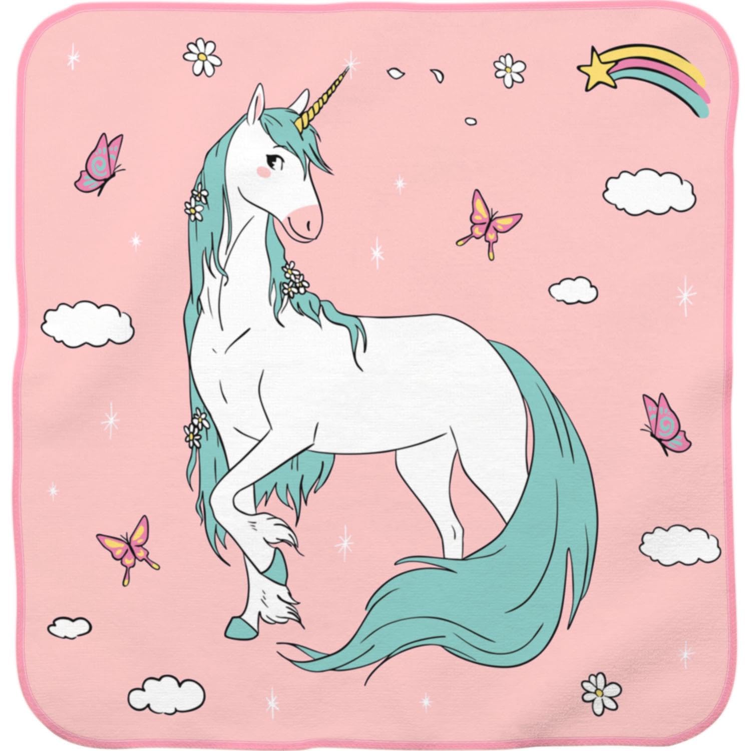 Sheepworld Magic Towel for Children Motif Unicorn | Magic Towel, 30 cm x 30 cm, Pressed, Gift, Back to School, School Cone | 74815