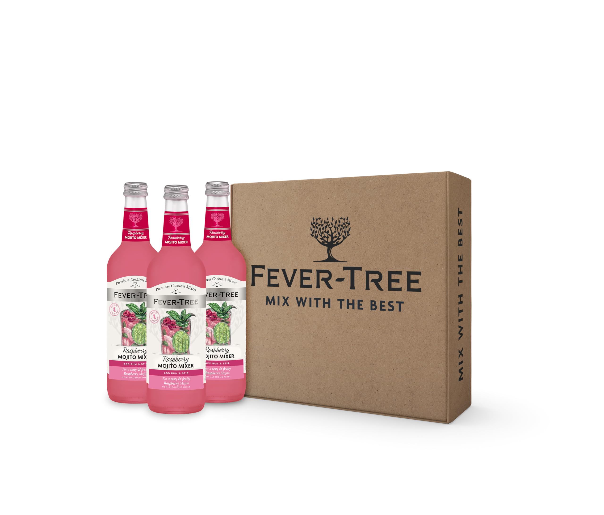 Fever-Tree Raspberry Mojito Cocktail Mixer (Pack of 3 x 500ml)