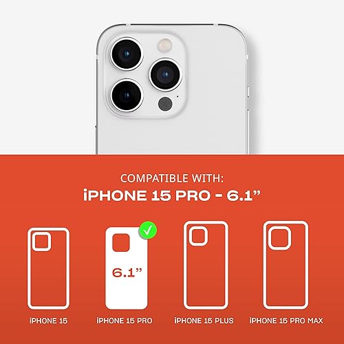 Miniatura 9 de Tech21 Evo Max - Funda para iPhone 15, compatible con MagSafe, funda de protección contra impactos, cordones incluidos, color negro activo