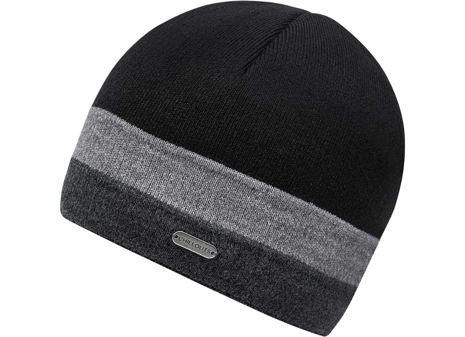 CHILLOUTS Men's Johnny Beanie Hat, Black, Einheitsgröße