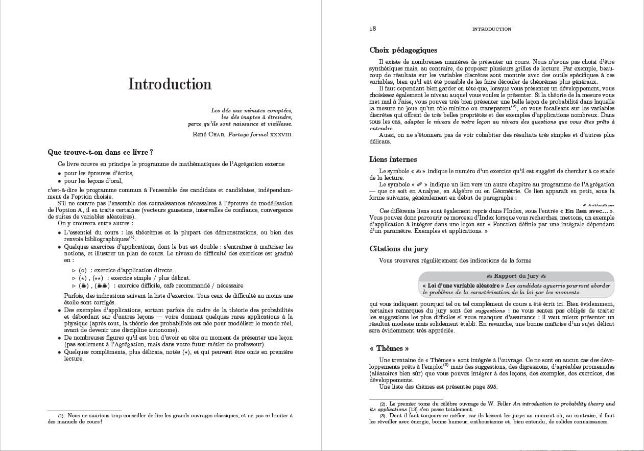 Mathématiques pour l’agrégation externe. Probabilités