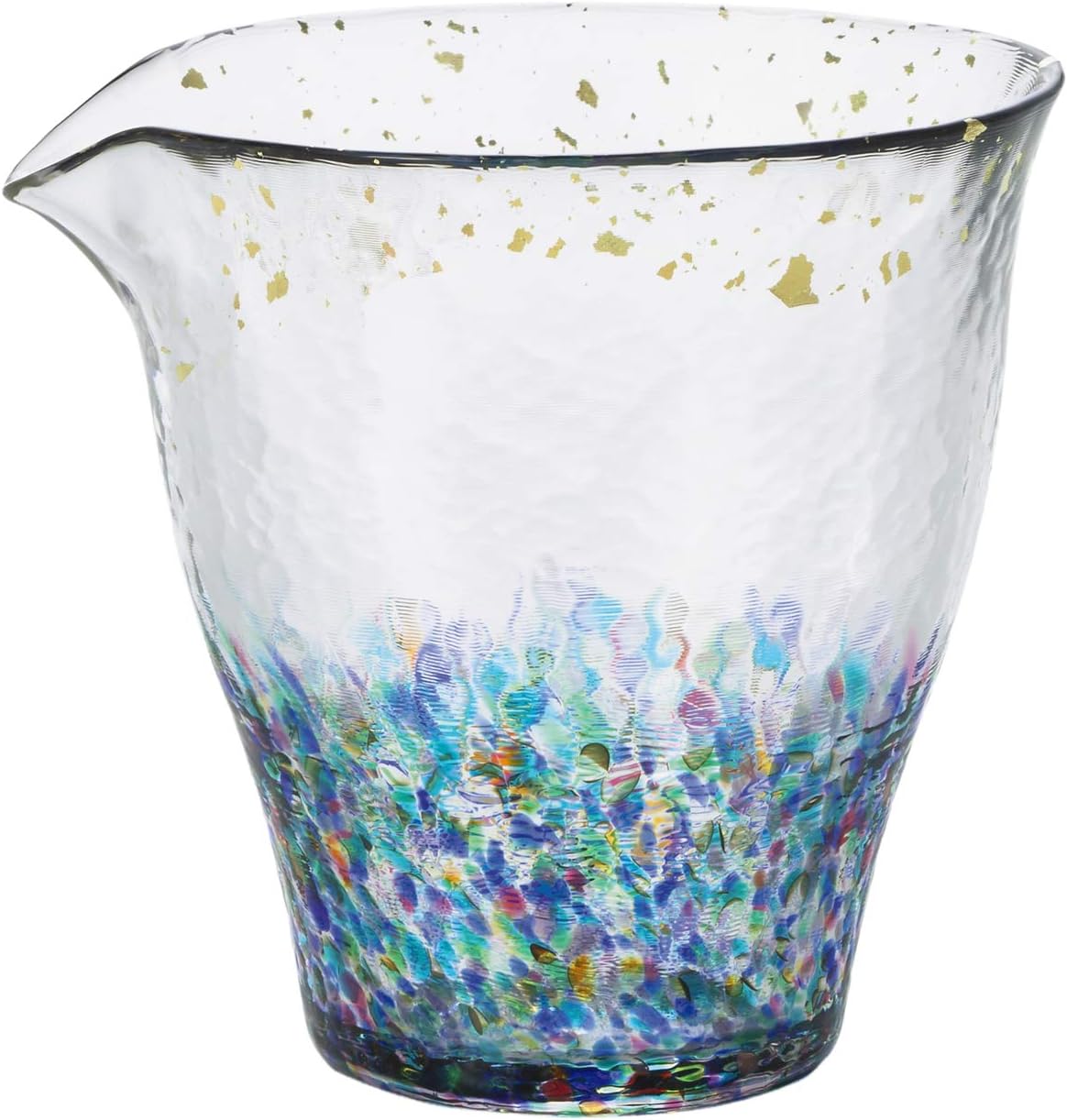 ADERIA Tsugaru Vidro F71930 MATSURI Gold Color Katakuchi, 9.5 fl oz (280 ml), Made in a Cosmetic Box, Cold Sake, Glass, Chirori, Stylish, Glass, Liquor Liquor Divider Gift, Women's, Mother's Day,