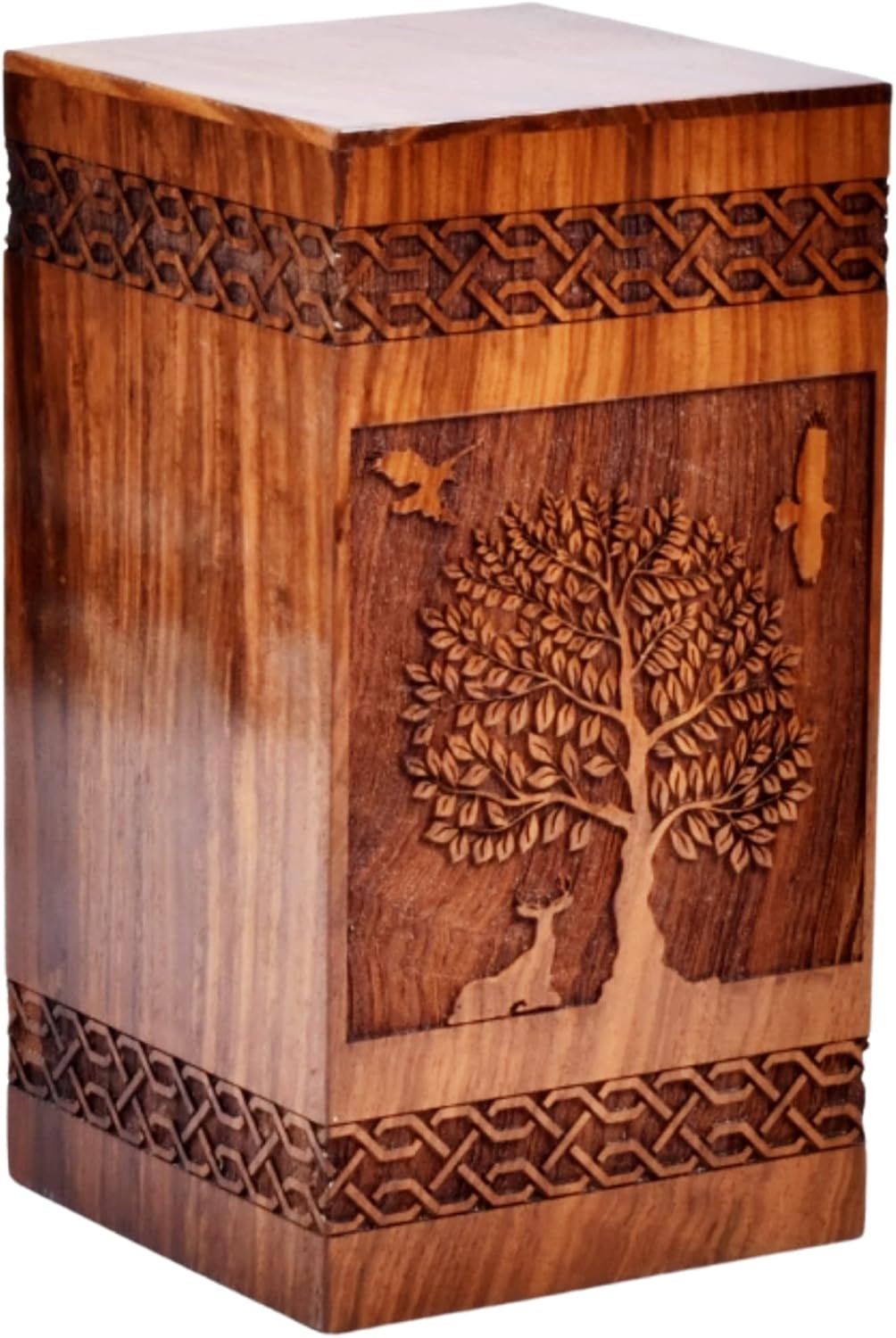 Tamanna crafts Rosewood Urn For Human Ashes Tree Of Life
