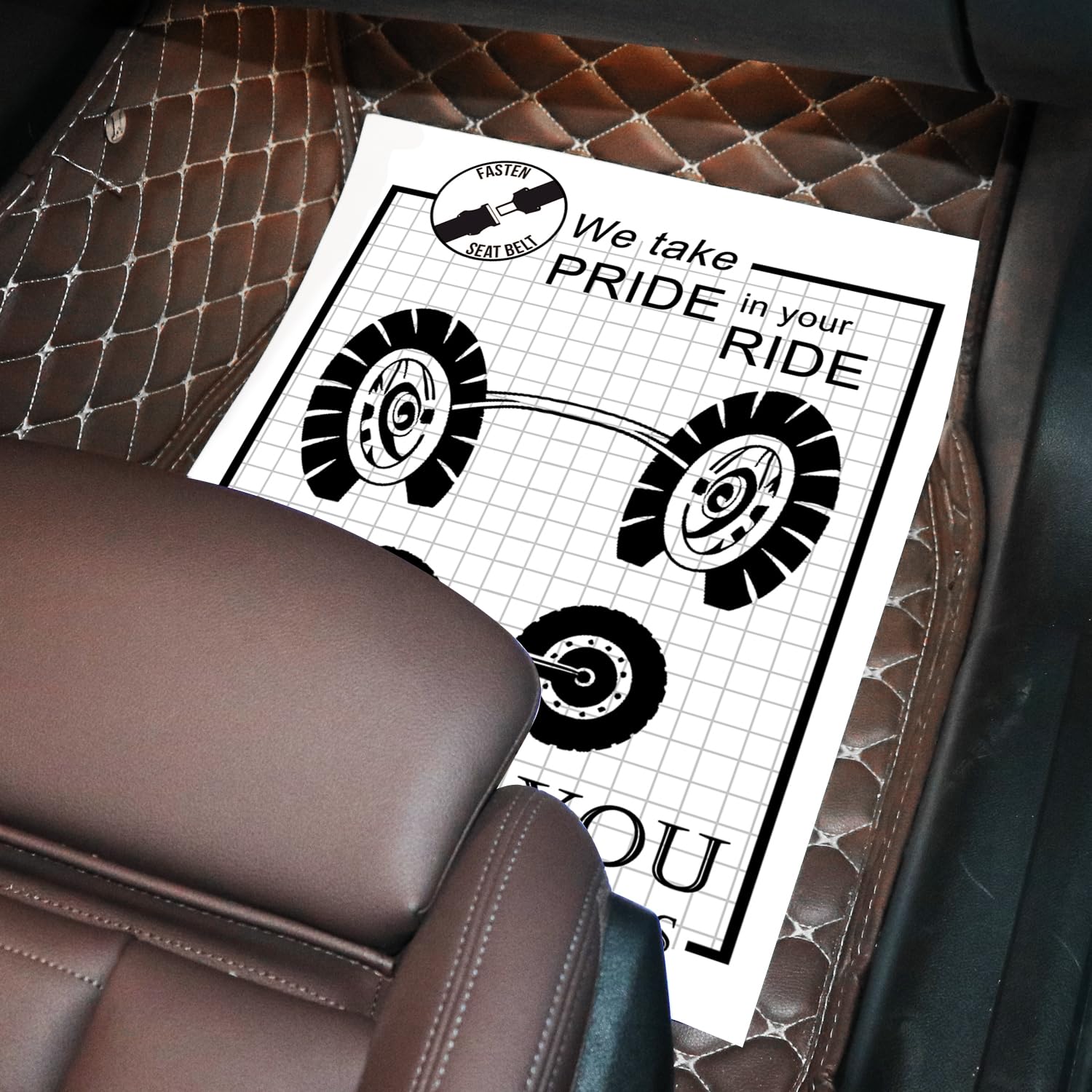 RUENXG 100-Pack Disposable White Paper Car Floor Mats 19x15 Inch Universal Fit Auto Floor Protectors for Car Wash — view 5