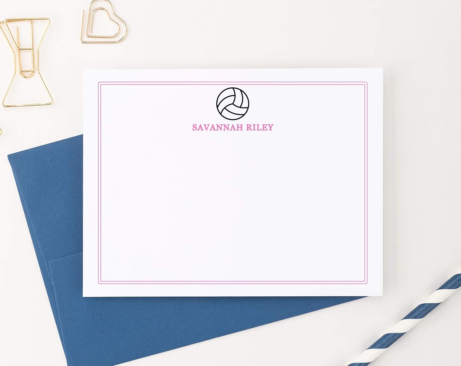 Personalized FLAT Note Cards, Personalized note cards, Stationery, Your Choice of Colors and Quantity