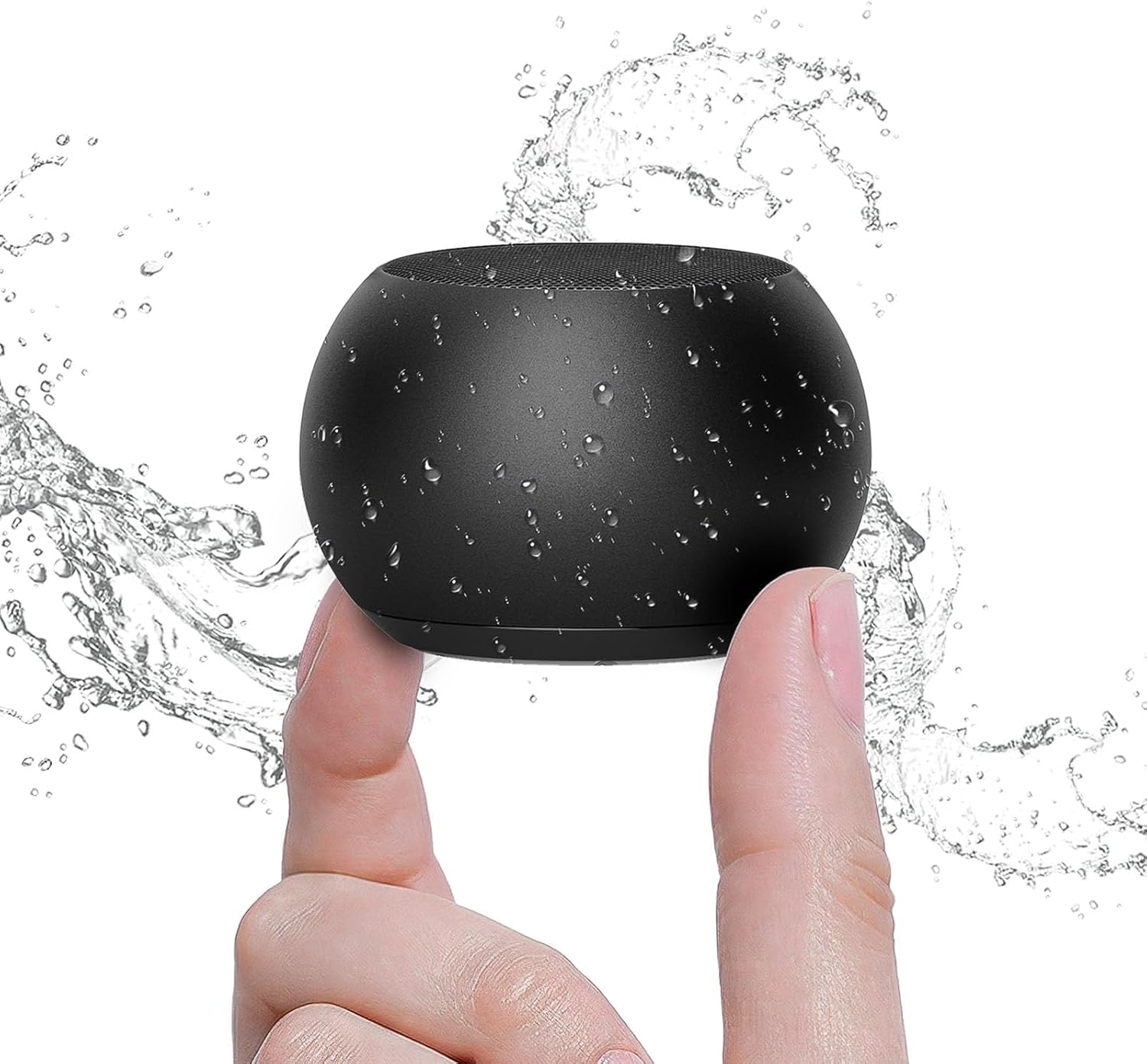 Small Ultra Bluetooth Speaker 4D with Loud Stereo Sound and Long Playtime Mini Speaker Easy to Carry Metal Electroplating Round Body Pack of-1-Random Multicolor