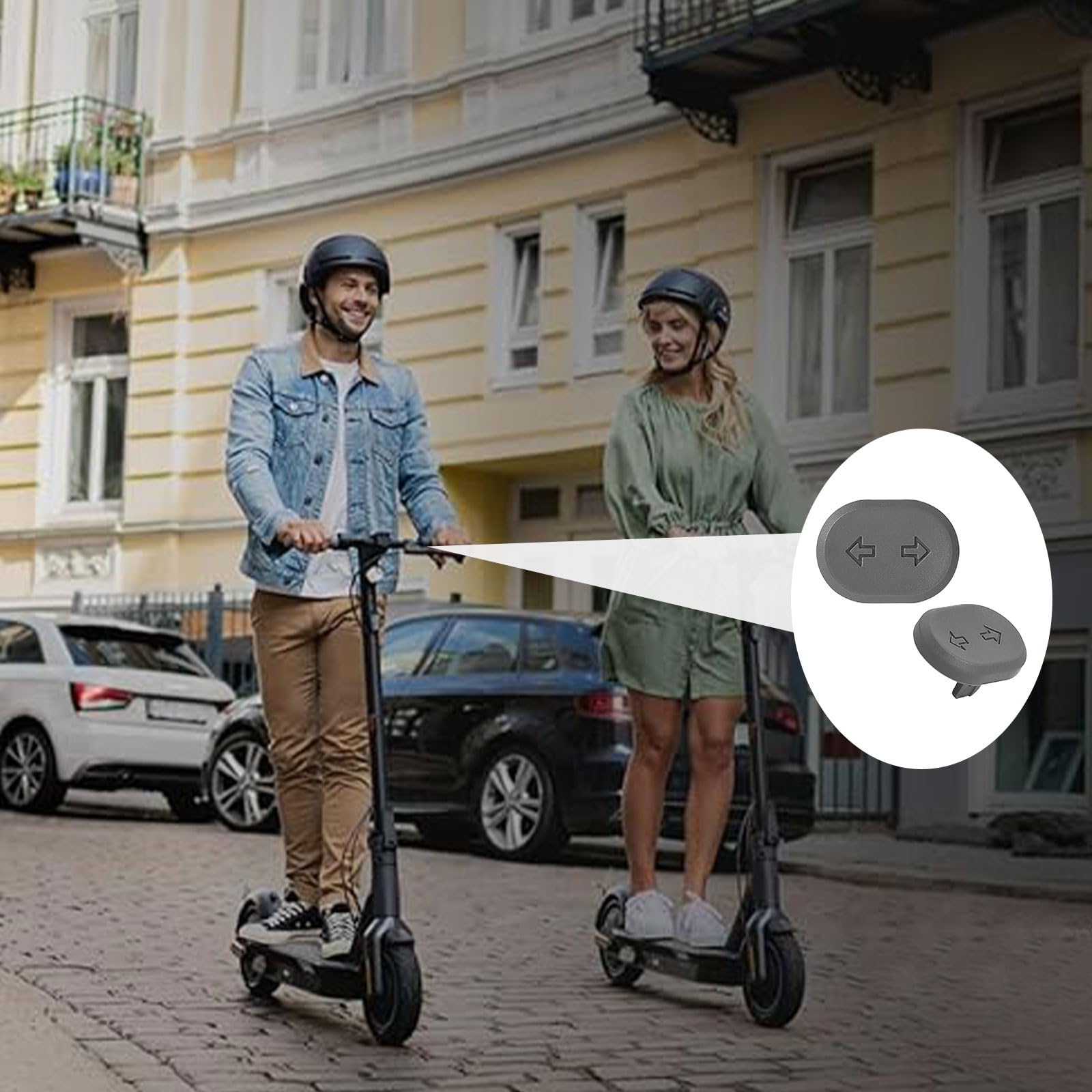 Interruptores de Intermitente para Ninebot F2/F2 Plus/E2 PRO/MAX G2, Botón de Repuesto para Scooter