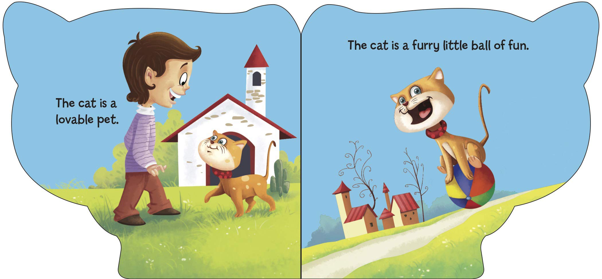 Board Book : Cat ( Animals and Birds ) - Cutout Board Books 2