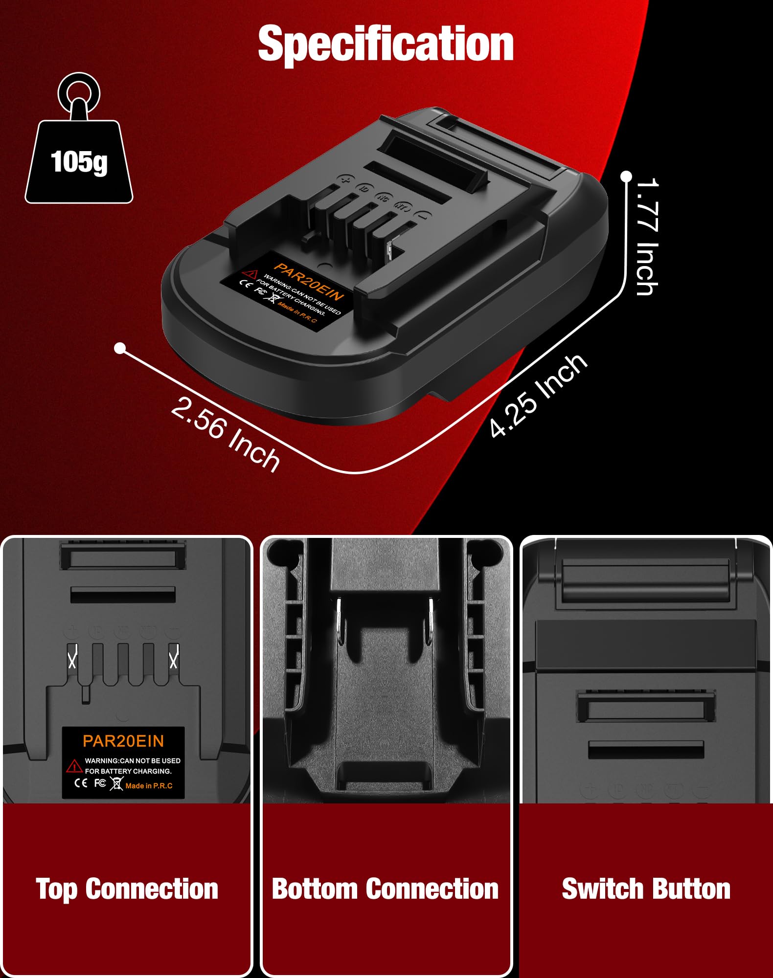 TPDL Adaptador de batería Parkside para herramientas eléctricas Makita, convertidor para Parkside XTEAM serie 20 V Pap 20 B1 B3 A1 a Makita 18 V de iones de litio