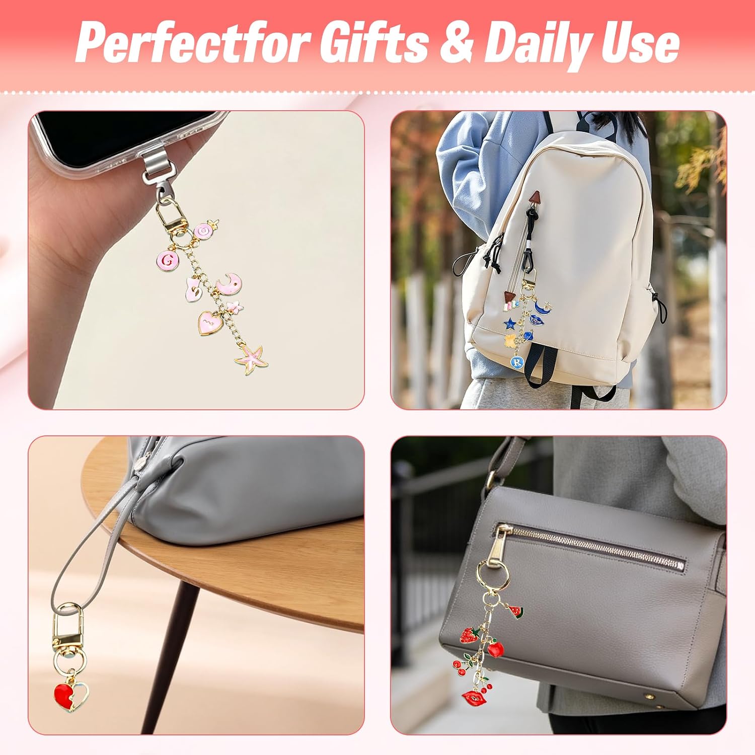 Libershine 656Pcs Keychain Making Kit, DIY Bag Charm Kit