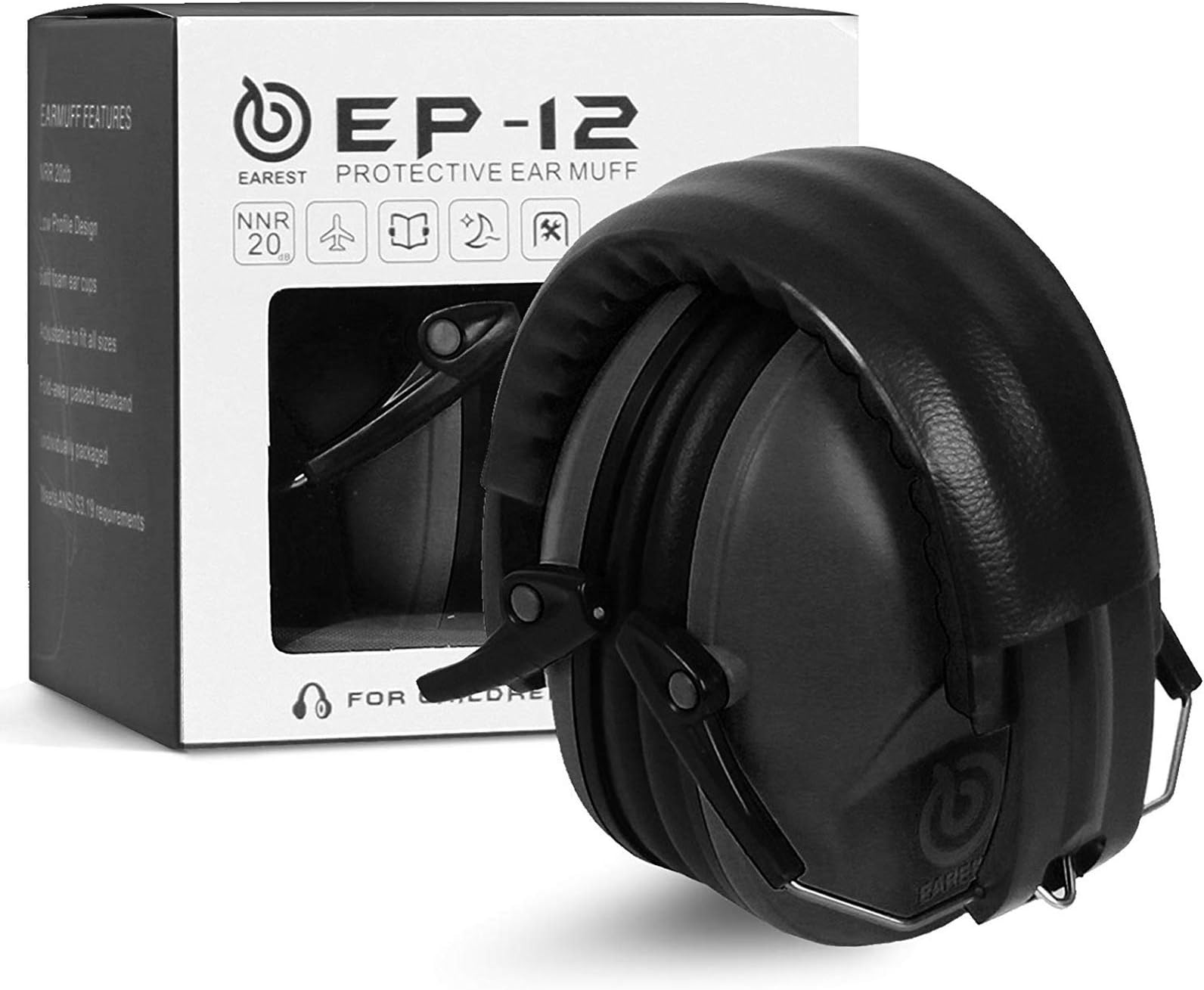 Baby Kids Ear Defenders Children Noise Cancelling Headphones Autism Noise Reduction Safety Ear Muffs NRR 20dB Protectors Foldable Padded Ear Cups Shooting Hunting Hearing Protection