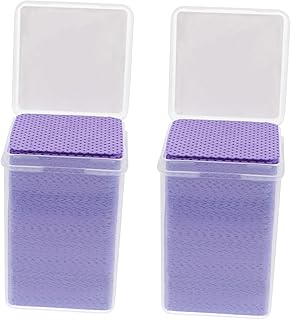 FOMIYES 400 pcs nail cleaning wipes clean nail cloth Meltblown cotton sheet nail polish removal pads manicure purple manicure towel glue nail cleaner wipes square