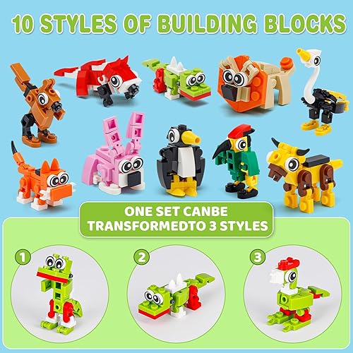 Miniatura 2 de Craiiby Paquete de 30 huevos de Pascua con juguetes en el interior, huevos de Pascua precargados con bloques de construcción de animales para niños