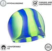 Vista 2 de TYR Gorro de natación para adultos de silicona multicolor