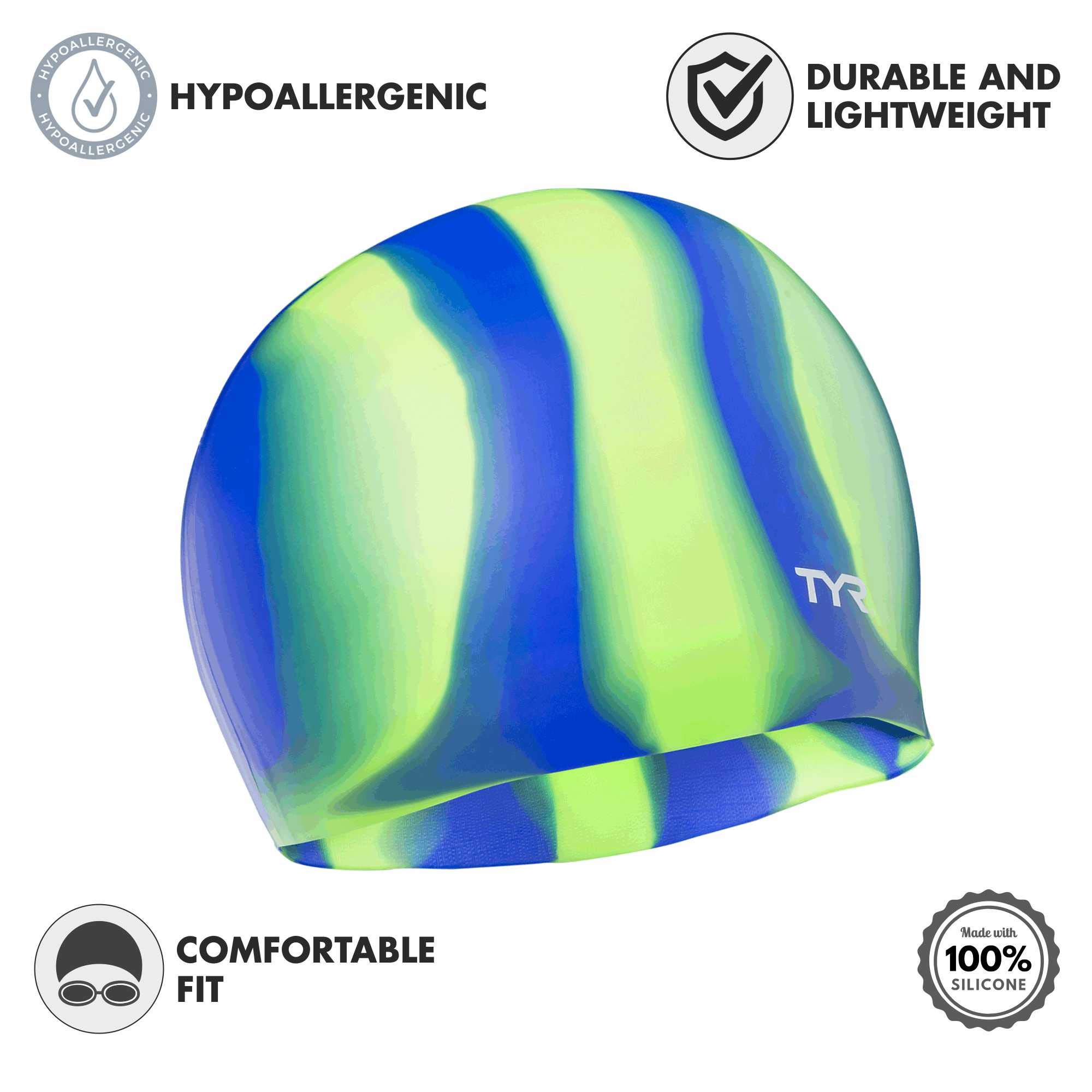 TYR Cuffia in Silicone Multicolor Unisex Adulto