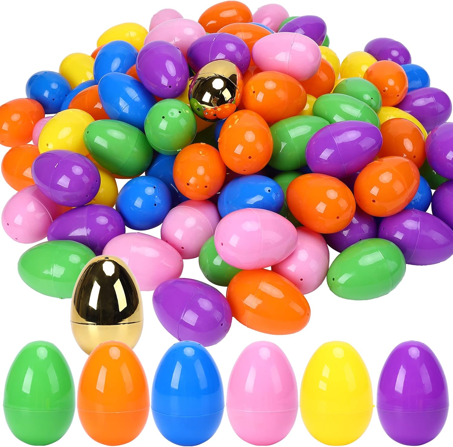 101 Pieces Fillable Easter Eggs,3.1'' Large Easter Eggs