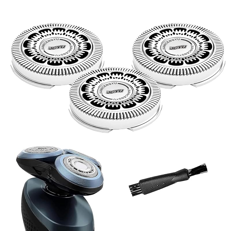 Cabeças de reposição SH60 compatíveis com Philips Norelco Series 6000 — Pacote com 3
