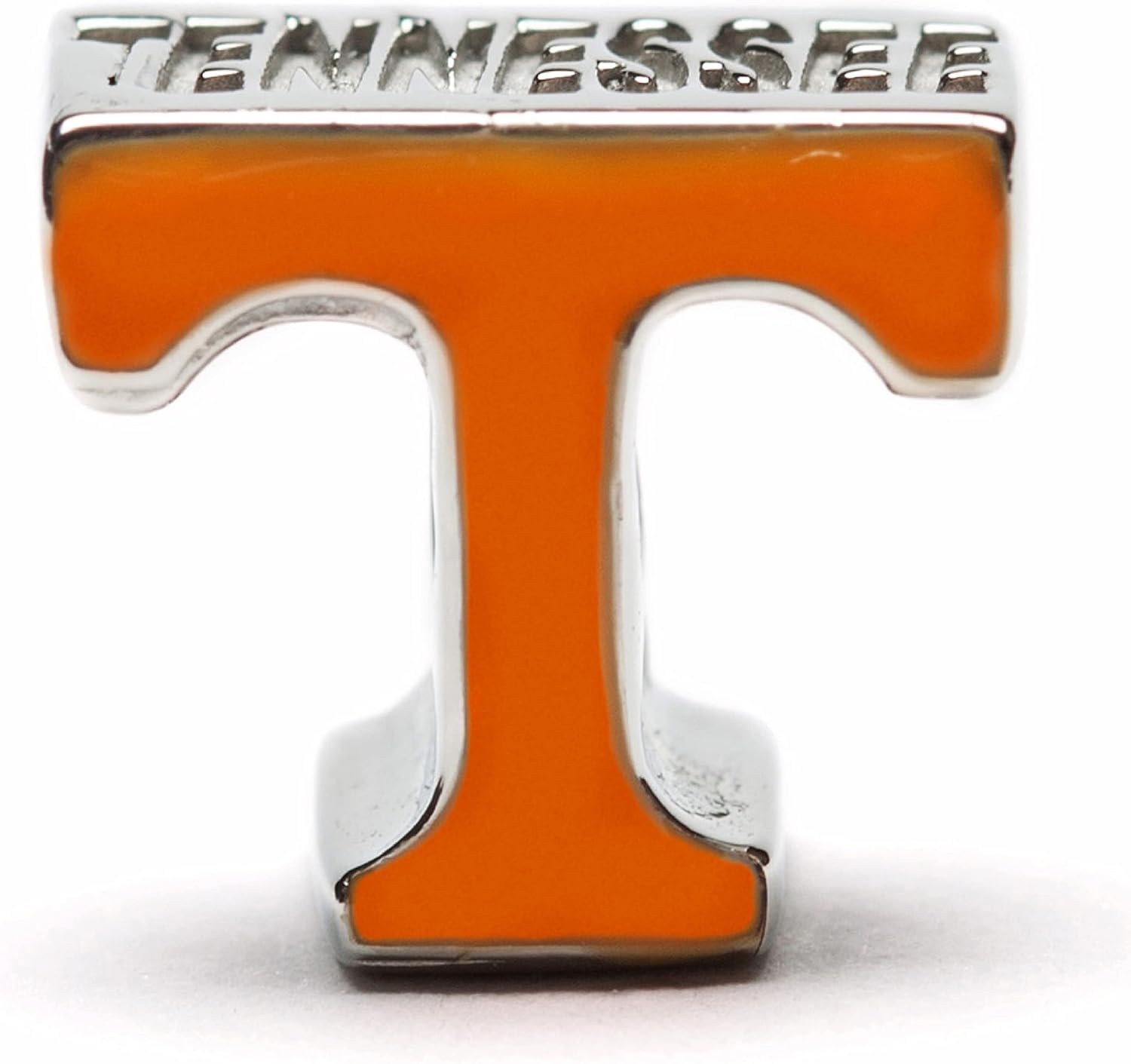 Stone Armory University of Tennessee Charm for Charm Bracelets - Tennessee Orange Power T Bead - Hypoallergenic Stainless Steel Charms - Tennessee Vols Gifts for Her