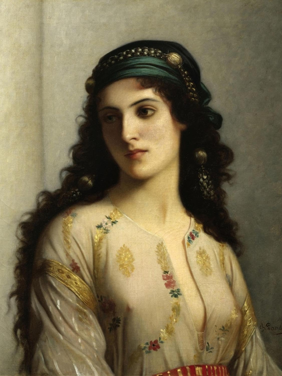 ART.COM Wall Art Print Jewish Woman from Tangiers. 1874. by Charles Landelle. Oil on Canvas, French Painting. by Charles Landelle, 12" x 16"