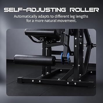 LIONSCOOL Leg Extension and Curl Machine, 600lbs Adjustable Seated Leg Extension and Hamstring Curl Bench, 2 Plate Loadable Lower Body Exercise Cable Equipment for Home Gym, Barbell Clips Included
