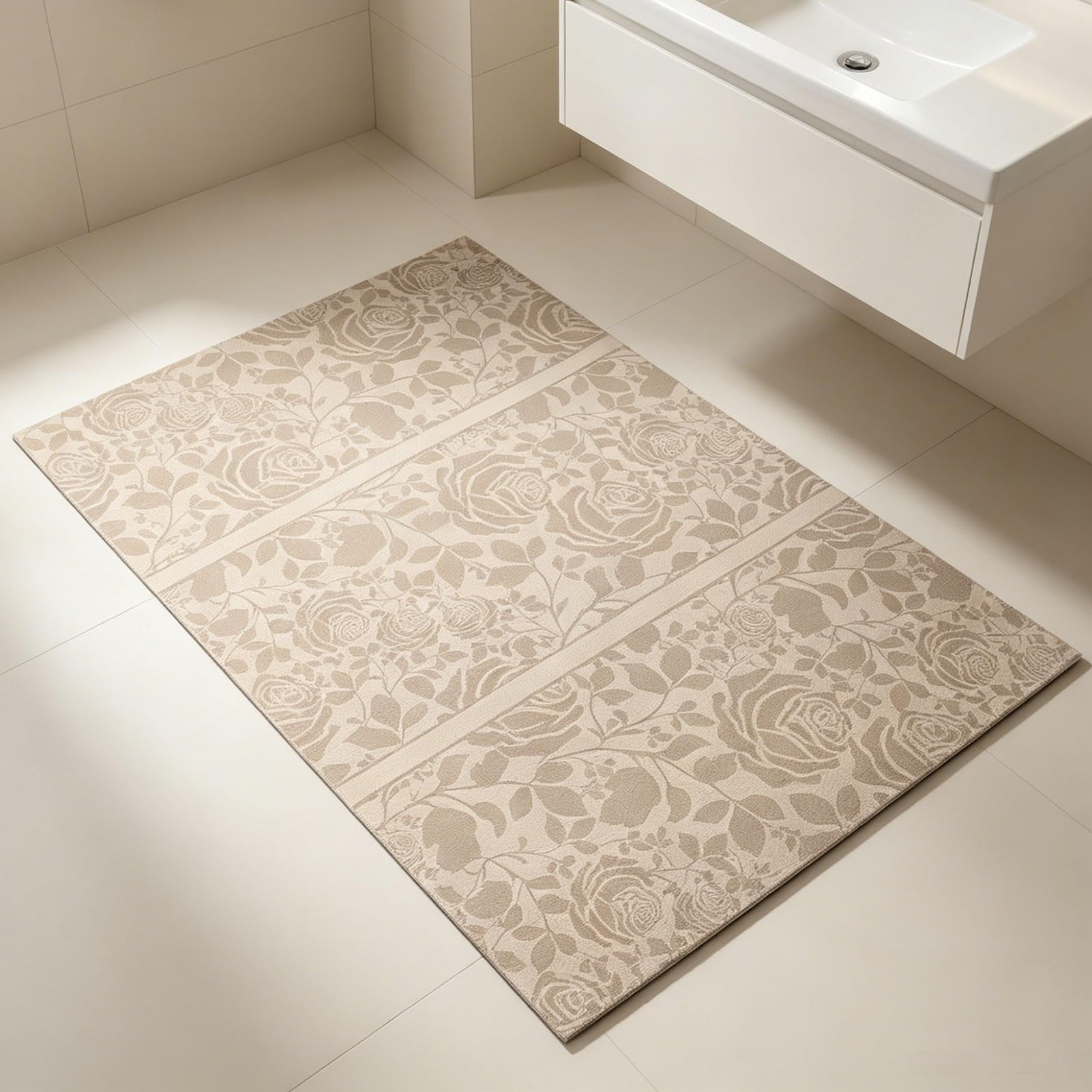 Tappeto Antiscivolo per Bagno, Morbido e Assorbente, Tappeto Lavabile per Lavanderia, tappetini Decorativi per Cucina, corridoio, Ingresso, atrio, Passaggio, Cucina, corridoio (40x60 cm)