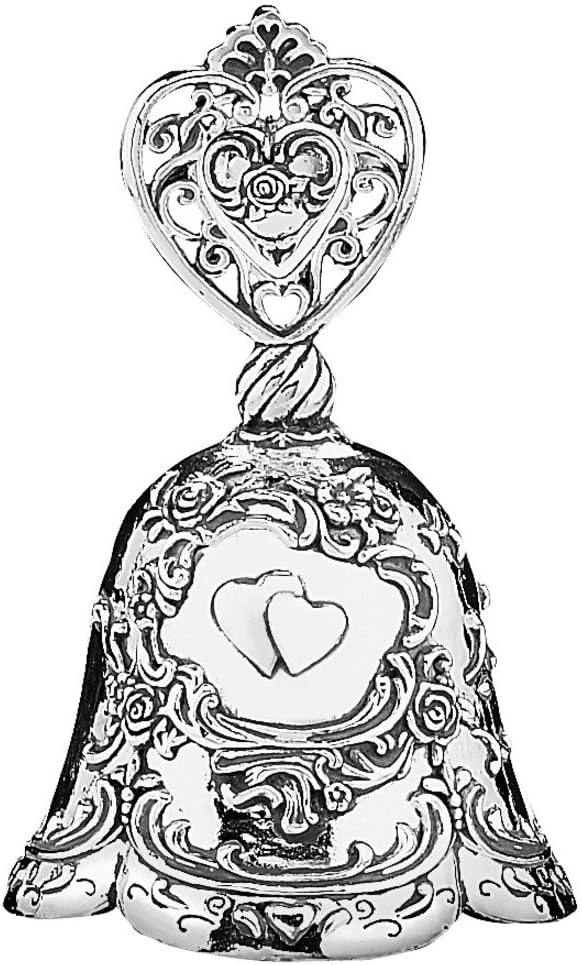Ganz Intricate Vintage Look Hearts Silvertone Make-Up Bell