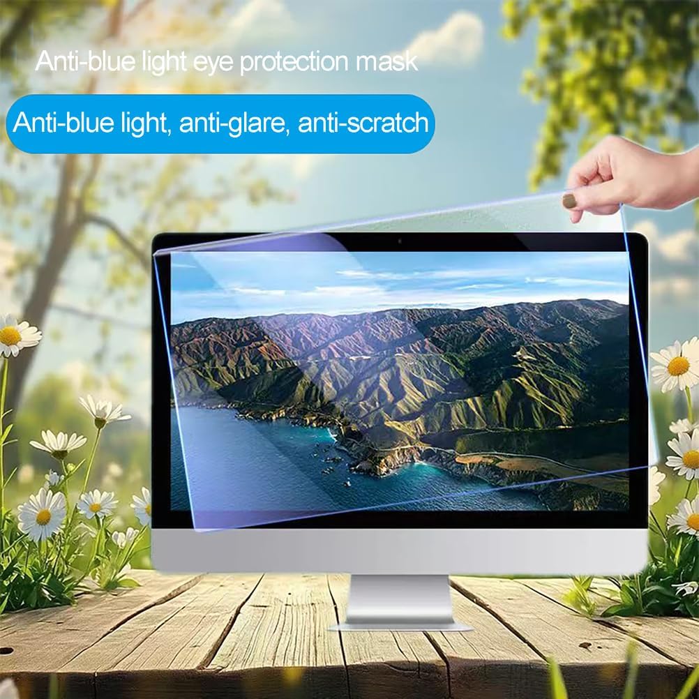 Computer Blue Light Blocking Screen Protector for 22-32 inch Diagonal Computer Monitor HDTV LED Screen Desktop Computer Monitor Protector Blue Light Filter,22in 16:9