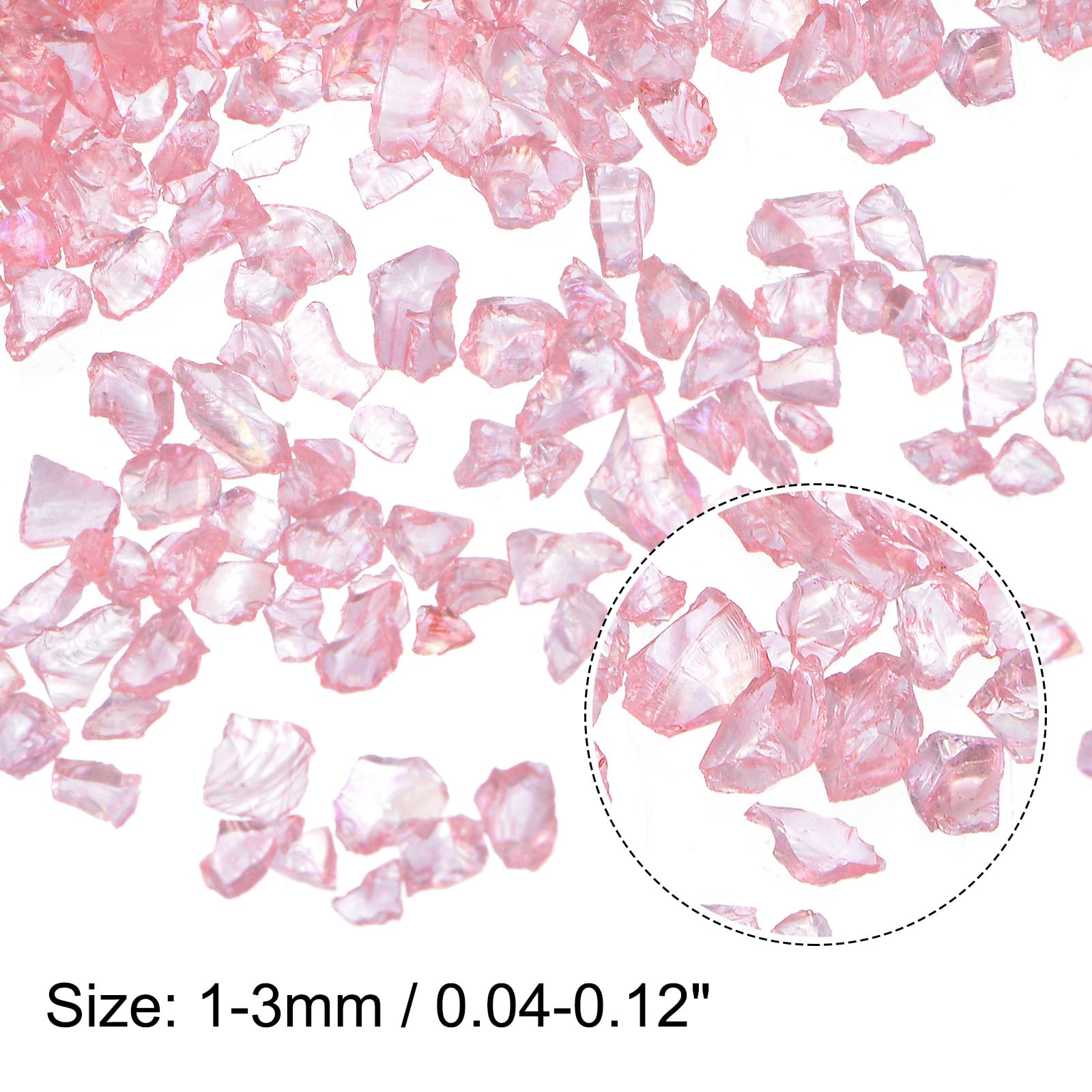 200g Paillettes Verre Concassé 2-4mm Électroplaqué – Éclats Brillants Mélangés Pour Résine, Vases, Art & Déco DIY