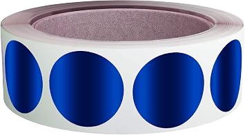 Royal Green Metalic Blue Round Circle Color Coding Stickers Dots - 1.5 inch Colored Label Roll Stickers 38mm - 600 Pack...