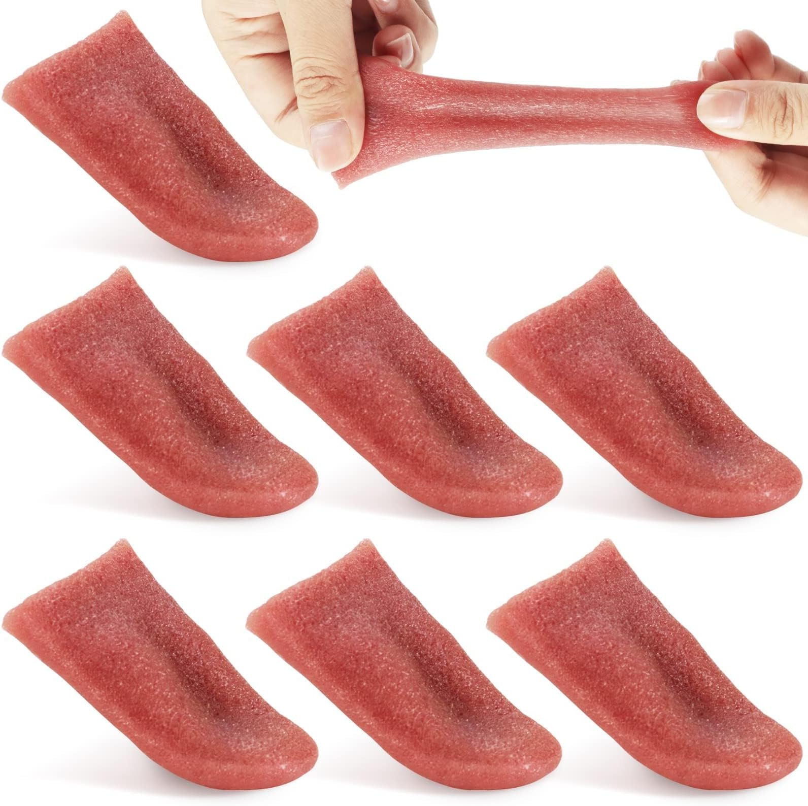 7Pack Halloween Fake Tongue False Tongue Horrific Tongue Prop Tricks Tongue Toys,Prop Tricks Tongue Toys,Realistic Fake Tongue