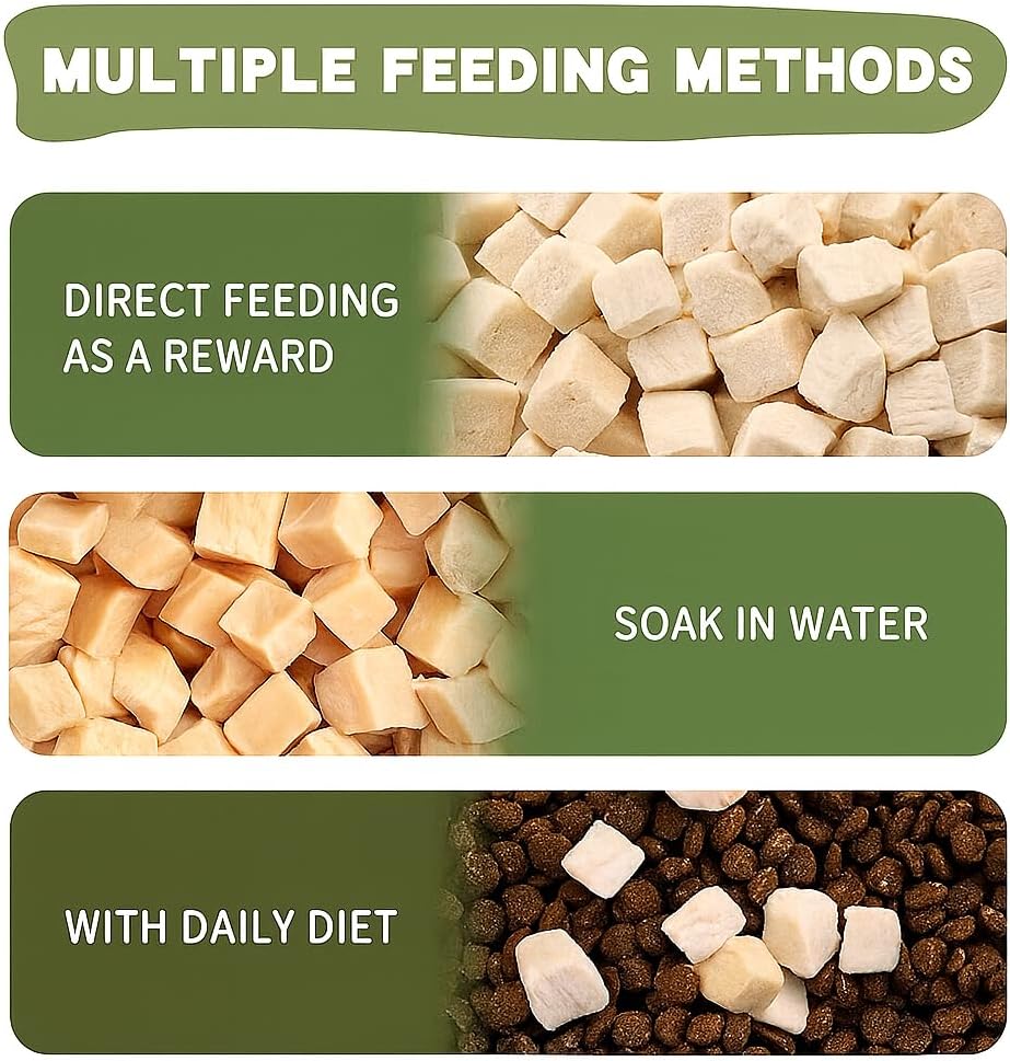 Freeze Dried pet Treats (7oz, Chicken) Thoughtfully Crafted to Satisfy Multiple Types of Animal Companions.