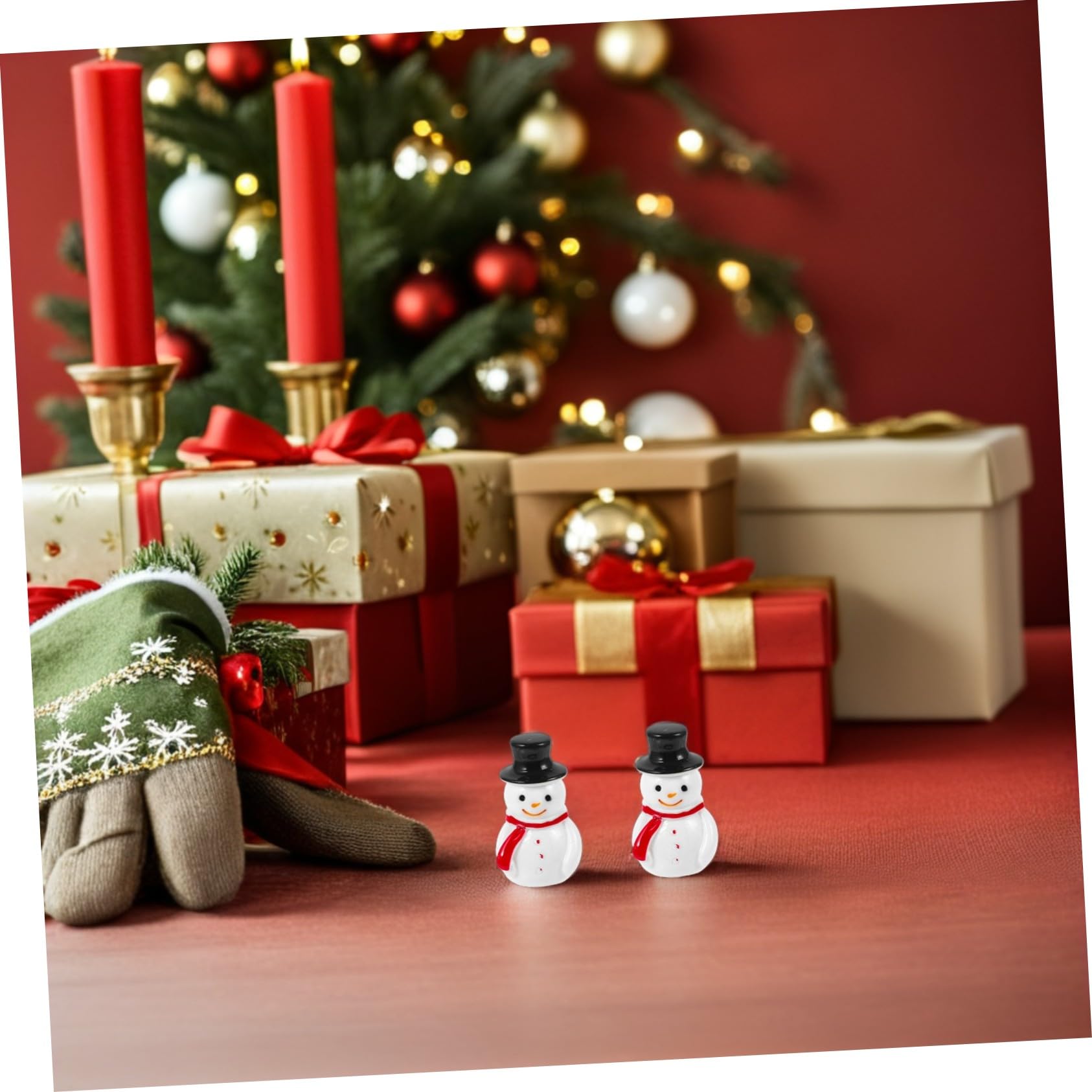 IMIKEYA 100pièces Lot de Figurines de Bonhommes de Neige Décorations Miniatures pour Noël Anniversaires et Intérieurs