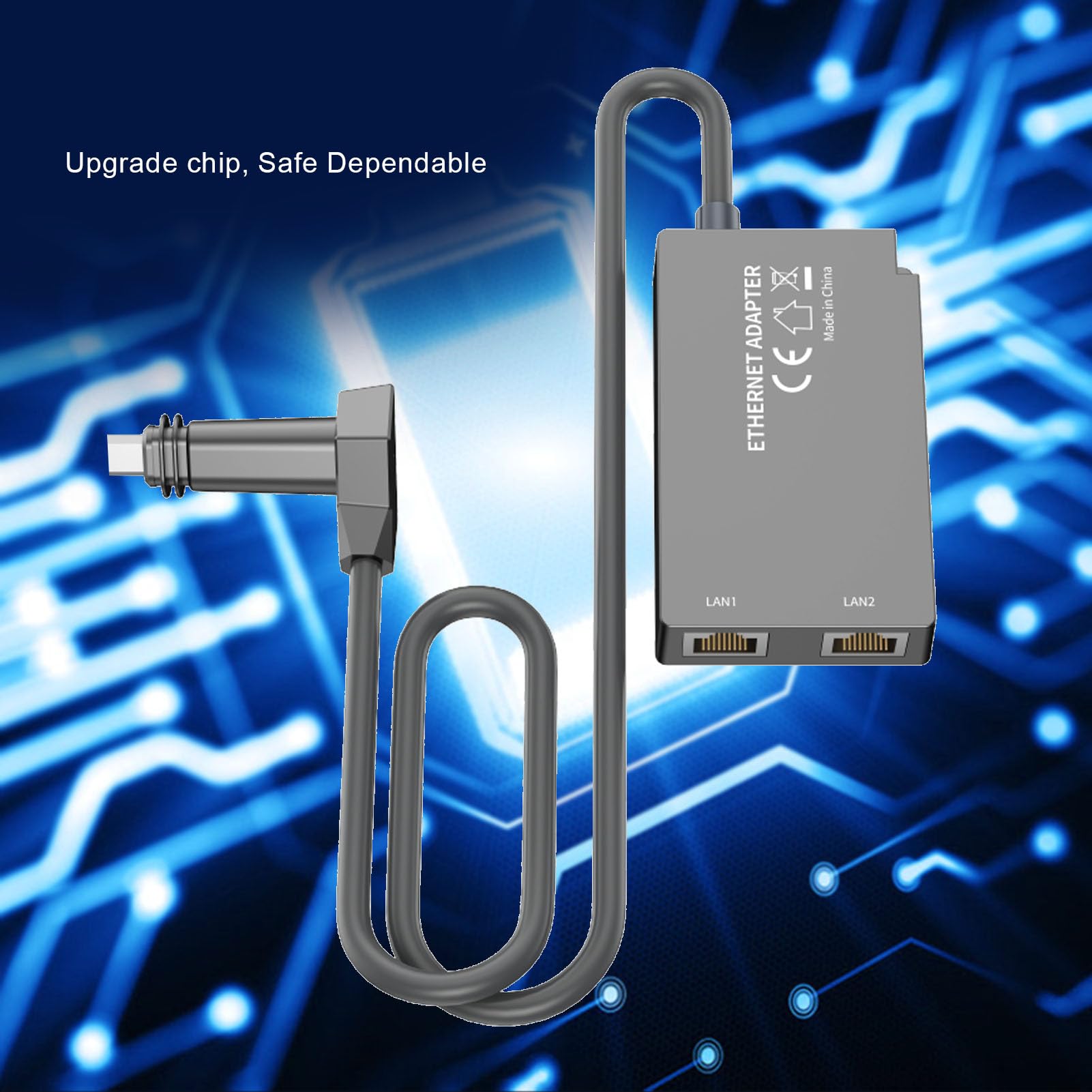 Generic Adattatore Ethernet Satellitare 2 Porte RJ45 Adattatore di Rete Cablata Ad Alta velocità per Dispositivi Compatibili di Seconda Generazione Attivati ​​Grigio