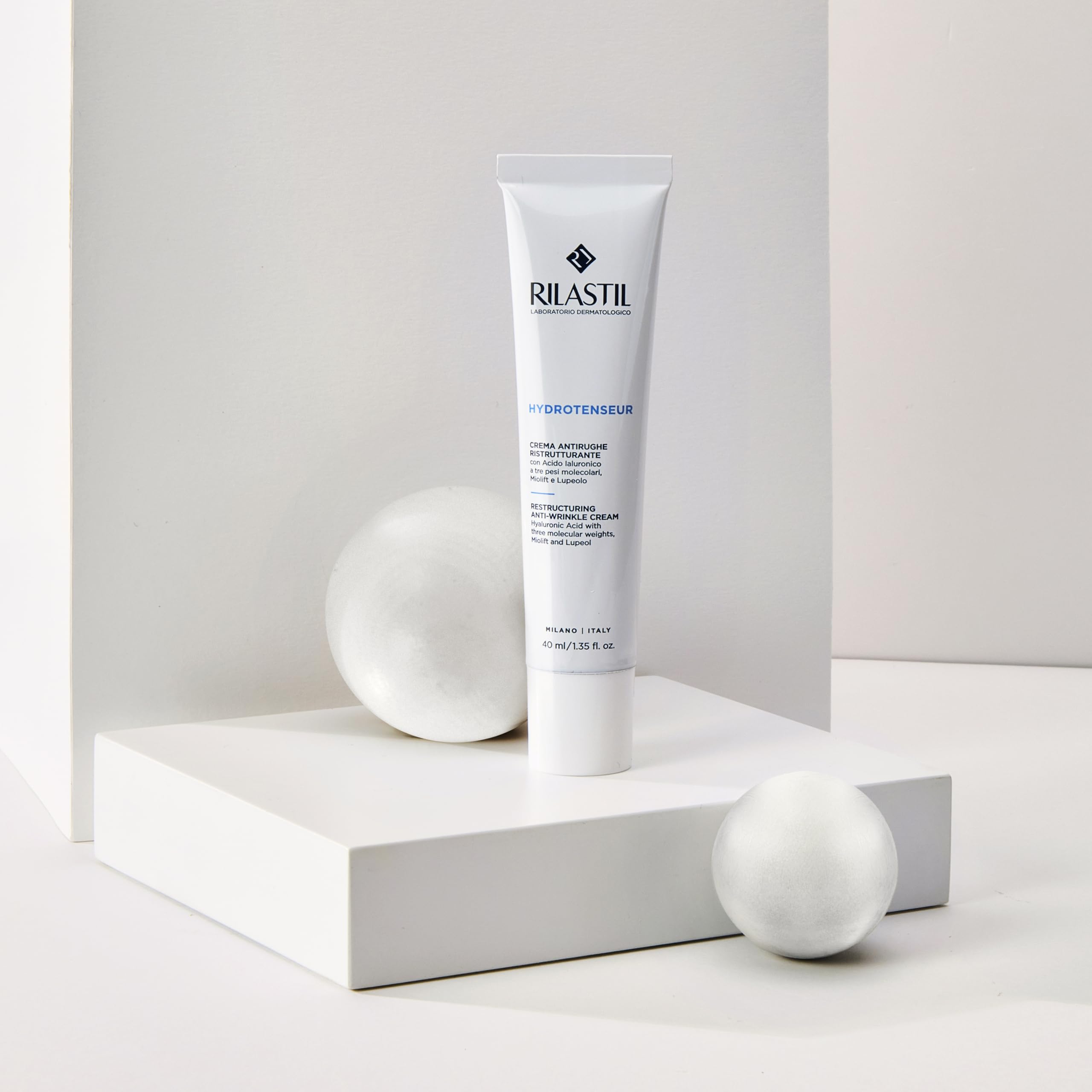 Rilastil - Hydrotenseur Gel - Crema Reestructurante, Antiarrugas y Antimanchas con Ácido Hialurónico, Hidrata, Rellena y Repara, Para Todo Tipo de Pieles - 40 ml