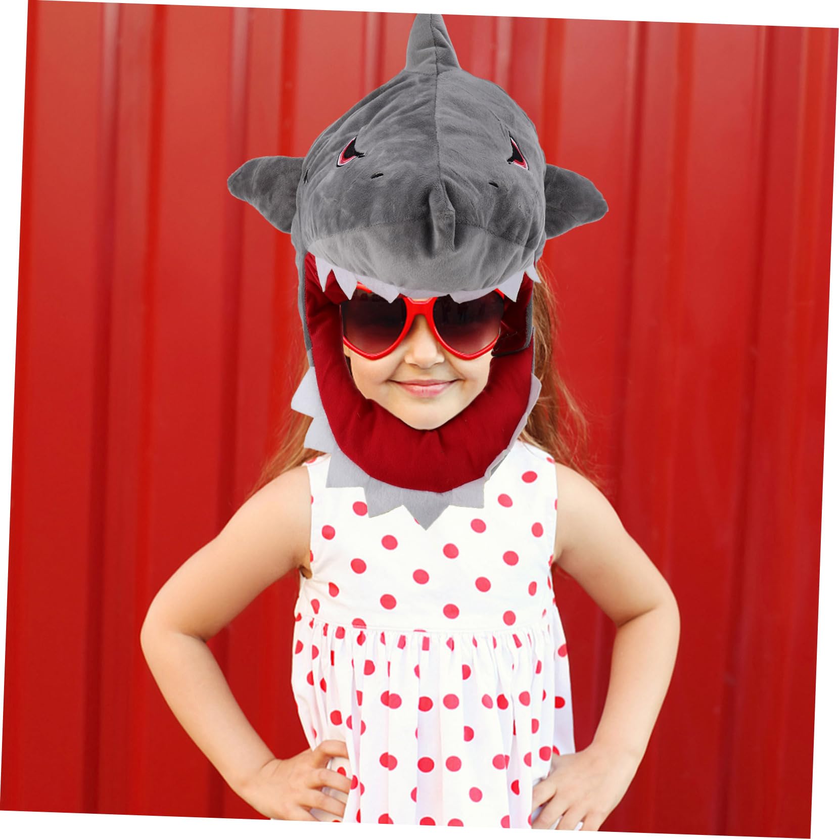 Toyvian Cappello da Carnevale a Forma di Squalo in Peluche Verde Cotone Pp, Comodo da Indossare e Facile da Usare per Feste e Photo Booth Divertenti