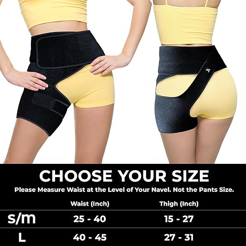 Miniatura 2 de Astorn Ortho Wrap - Soporte de compresión ajustable para la ciática, ingle, muslo, isquiotibiales, artritis y lesiones, alivio del nervio ciático