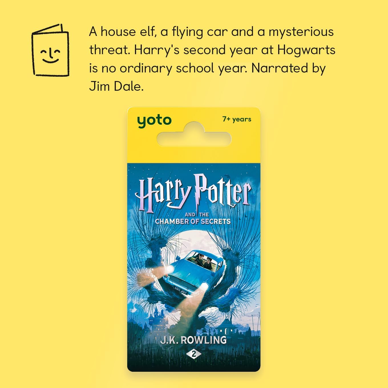 YOTO Mini (2024 Edition) + Harry Potter Bundle – Kids Screen-Free Bluetooth Audio Player, All-in-1 Travel Device for Stories Music Podcast Radio White Noise Ok-to-Wake Alarm Clock