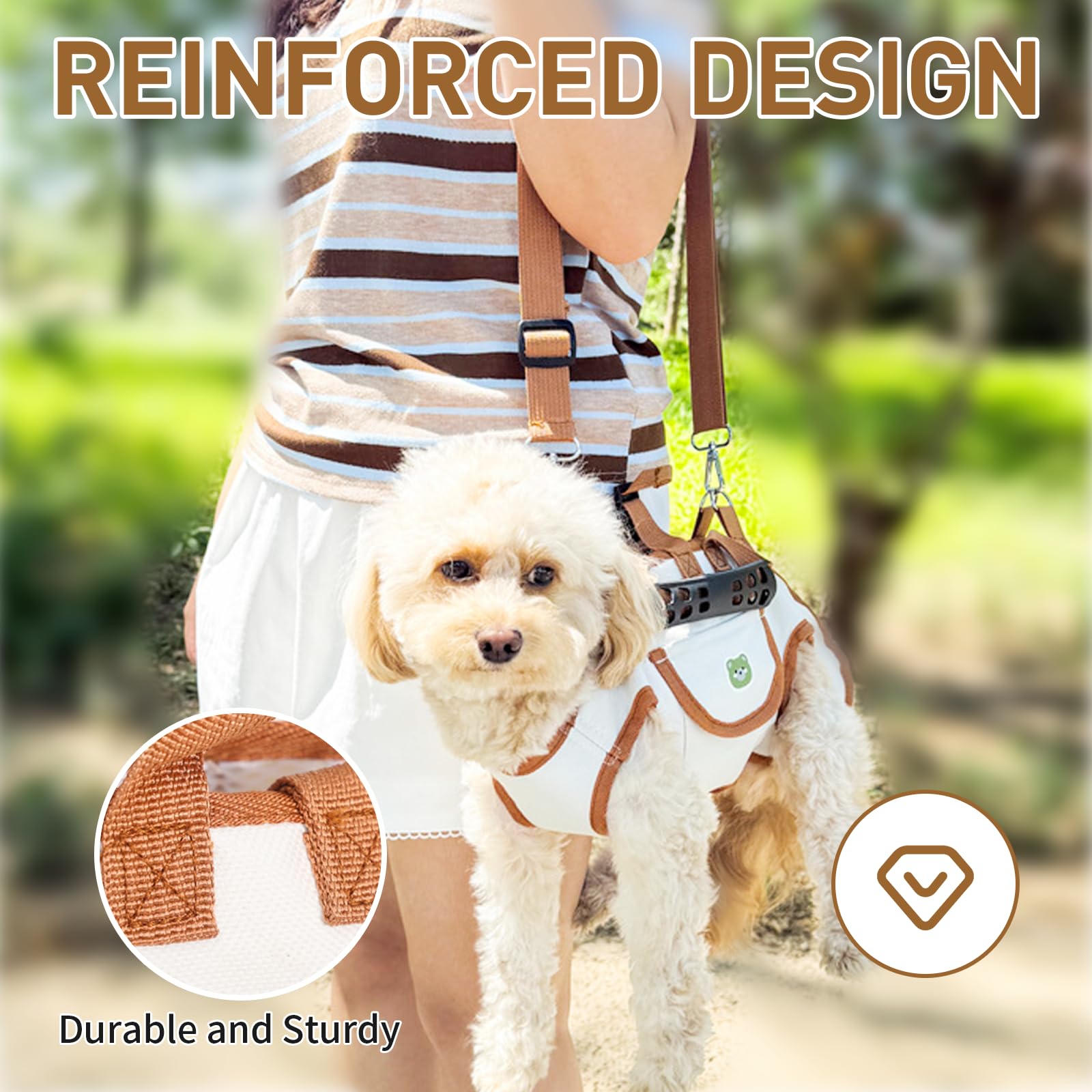 Trasportino Zaino per Cani Fino a 6 kg, Piccola Borsa da Viaggio per Cani,Regolabile Zaino Cane per Cane Gatto Fino a 6kg, per Passeggiata,Viaggio