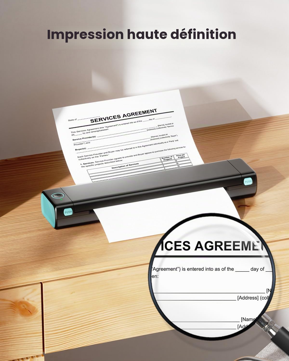 Phomemo M08F Lot de 200 feuilles de papier thermique A4 compatible avec imprimantes M08F M08D M832 M832D M833 M834 Q302 et autres imprimantes thermiques A4, papier d'impression M08F 210 x 297 mm