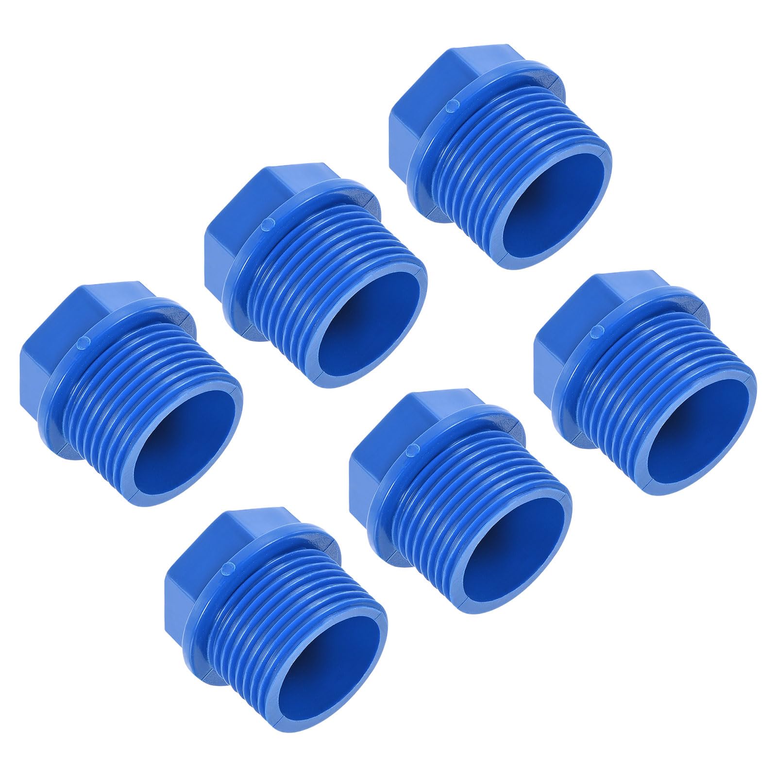 M METERXITY 2 Pack Pipe Plug Fitting, PVC Hex End Cap Connector Plug, Corrosion-Resistant
