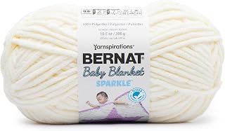 Bernat Baby Blanket Sparkle Yarn for Crocheting Soft, Moonlight Sparkle