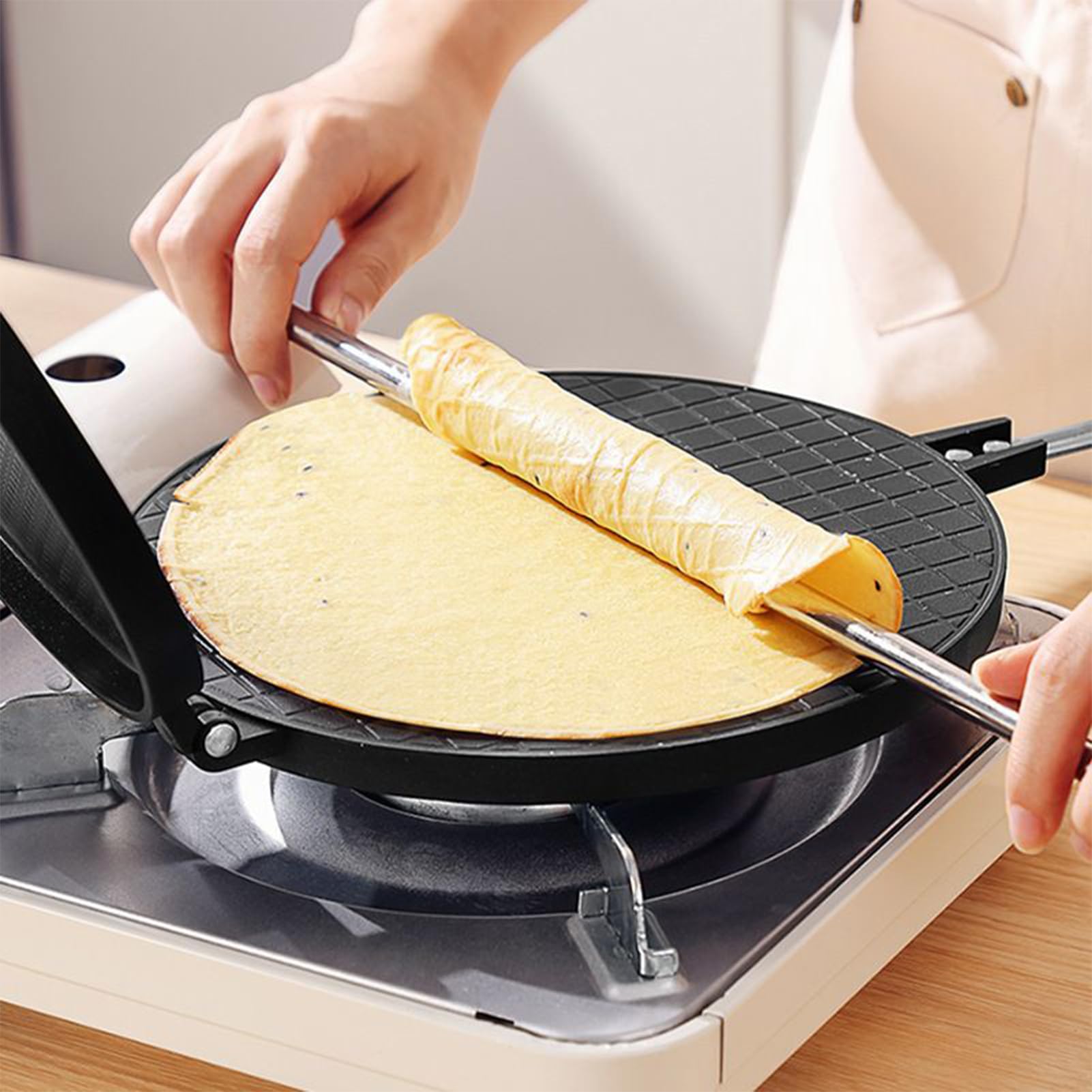 Macchina per coni waffle Stampo padella utensili chip forno crepes
