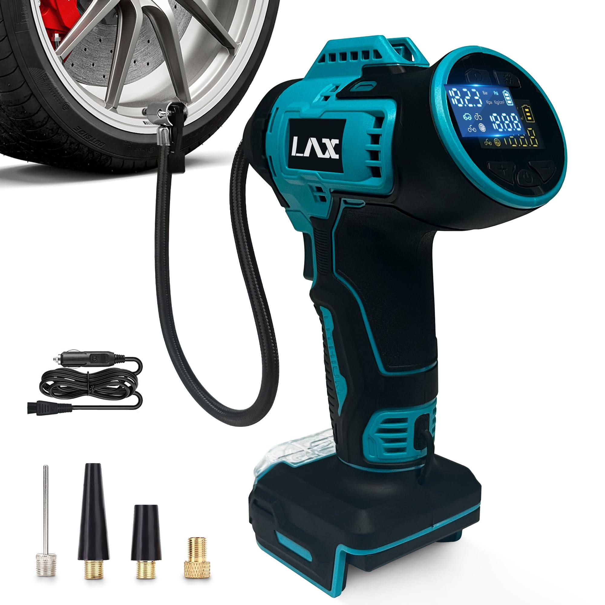 Akku Kompressor fr Makita 18V Akku, 11bar Autoreifen Luftpumpe mit  Abschalautomatik und Manometer, 160 PSI Tragbare Fahrradpumpe  Luftkompressor mit 12V Autostromkabel fr Auto, Motorrad, Fahrrad :  Amazon.de: Auto & Motorrad